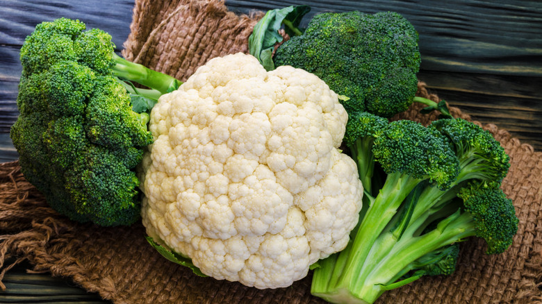 Broccoli and cauliflower