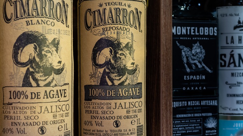 Close up of Cimarrón tequila