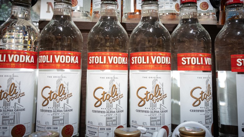 Six bottles of Stoli Vodka