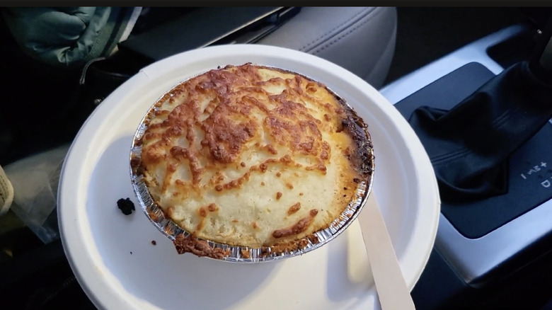 foil pan filled with Costco's cottage pie