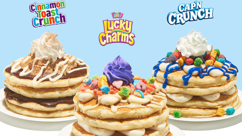 Promotional art for IHOP's Cereal Pancakes