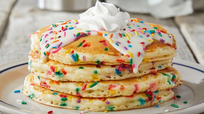 Cupcake pancakes at IHOP