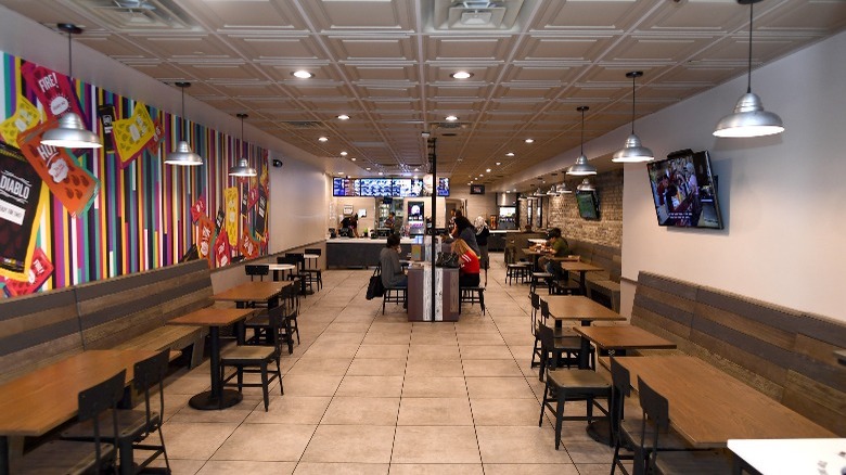 Interior of Taco Bell Cantina