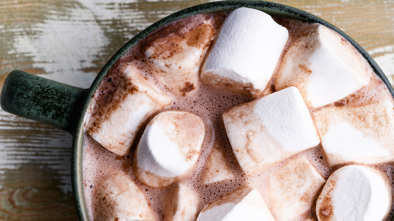 Mug of cocoa with marshmallows