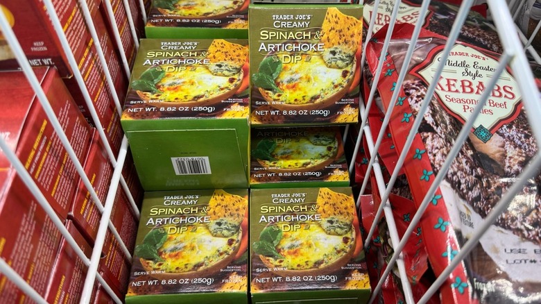 boxes of spinach and artichoke dip