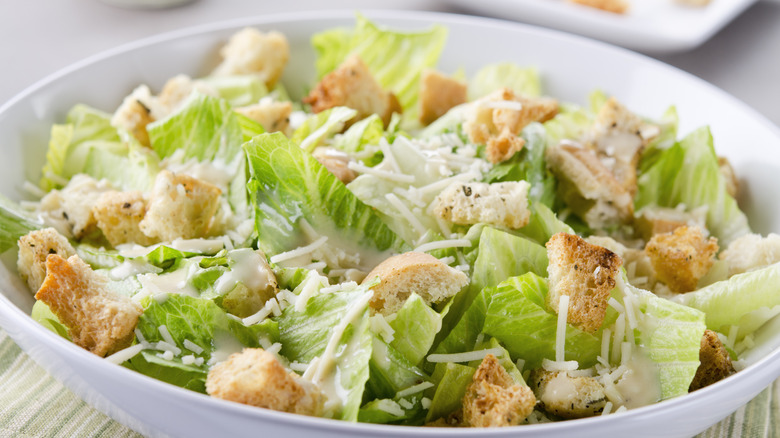 Bowl of Caesar salad