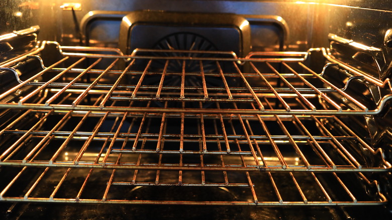 Oven racks in oven