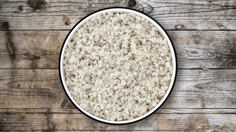 grayish seal salt in bowl