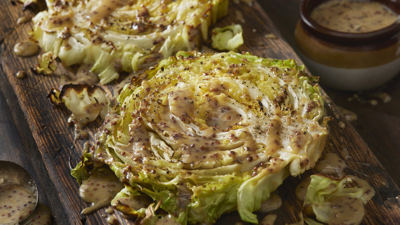 Roasted cabbage steaks
