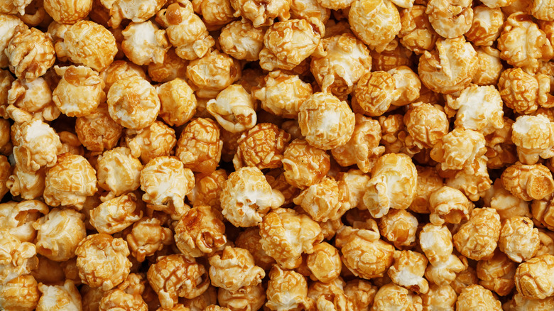 Close-up of caramel popcorn