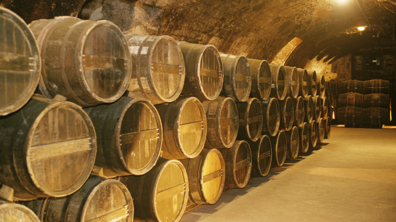 Cave of brandy barrels