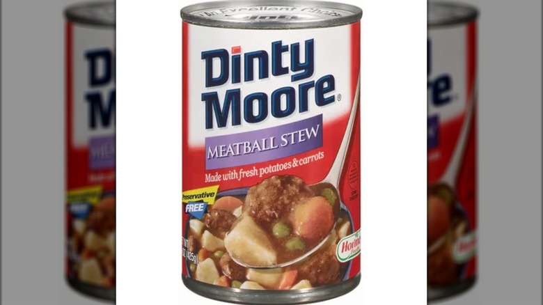 Dinty Moore Meatball Stew can