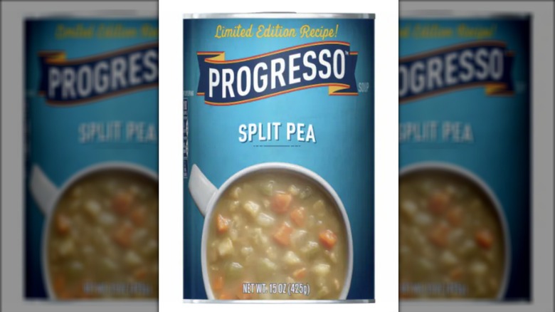 Progresso pea soup can