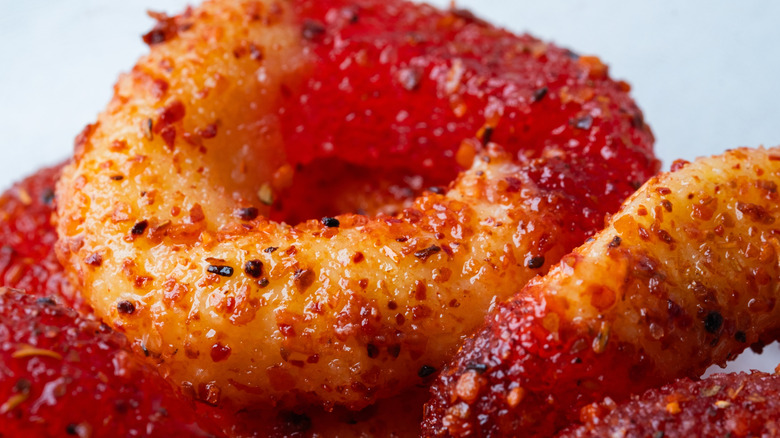 Chili spicy chamoy peach ring candy