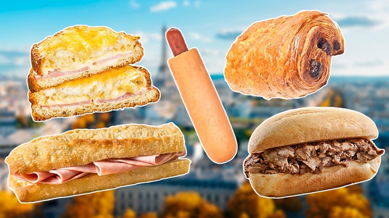 Composite image of French sandwiches