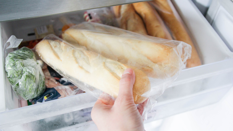 Bread in freezer drawer