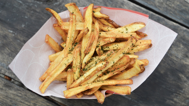 Basket of crispy french fries