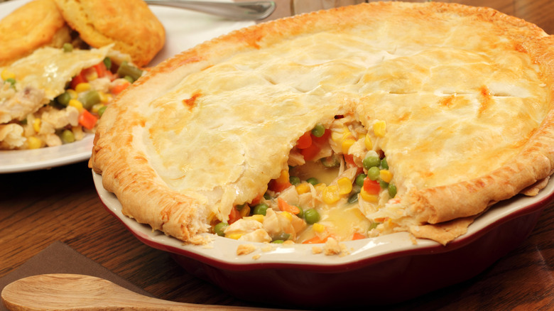 Chicken pot pie with vegetables