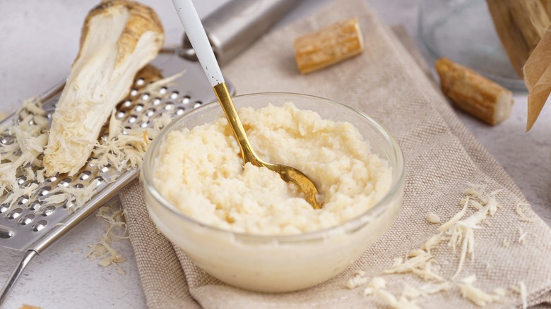 Horseradish sauce in a bowl