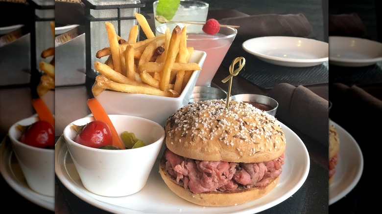 Beef on Weck sandwich from restaurant