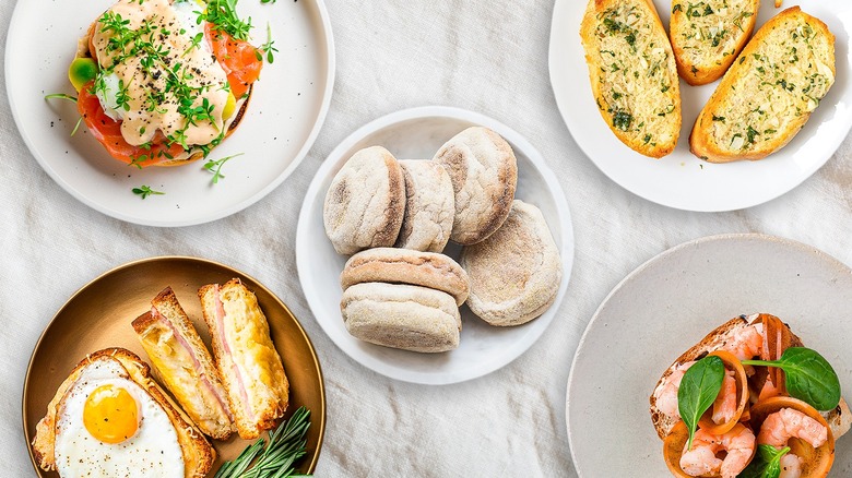 English muffins with toppings