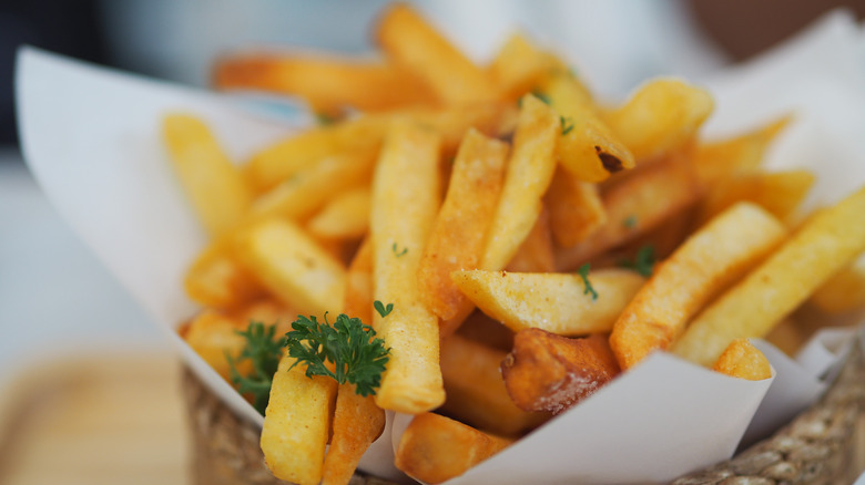 Closeup of french fries