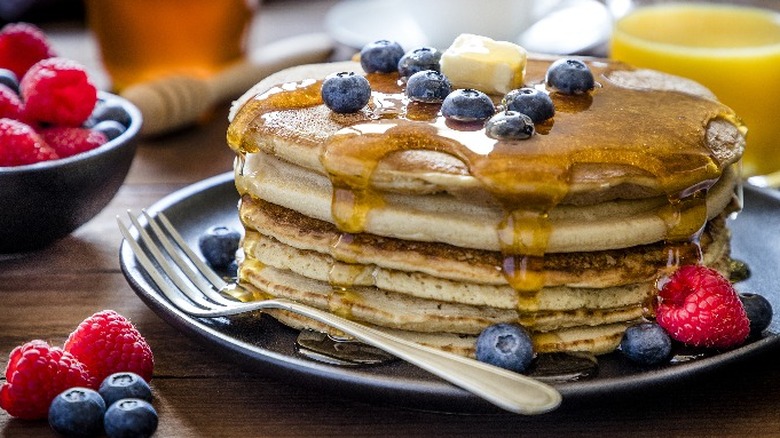 Pancakes with fruit