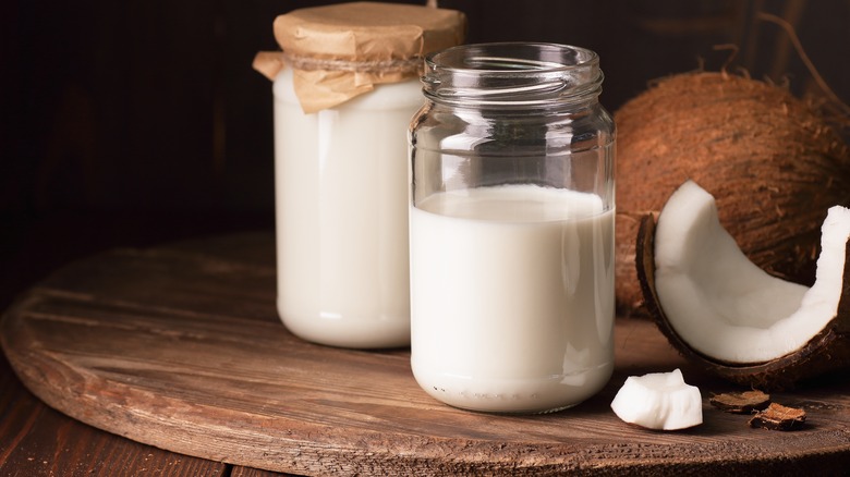 Jar of coconut milk