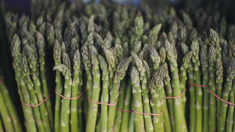 bunches of fresh asparagus