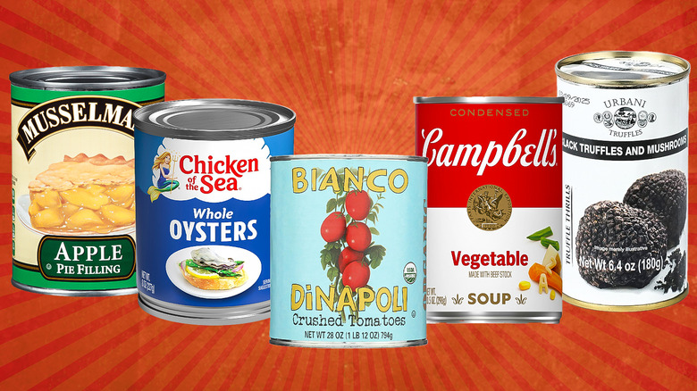 various canned foods