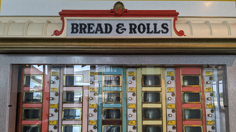 Horn & Hardart's bread and rolls automat machine in a museum