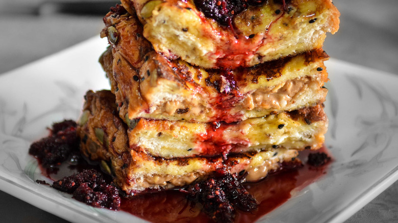 Peanut butter and jelly French toast