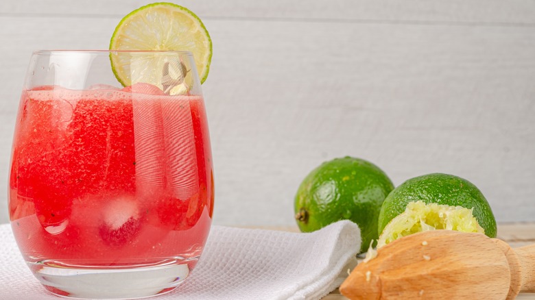 Watermelon agua fresca with lime