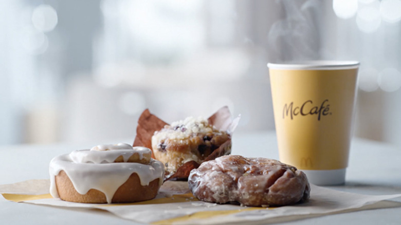 McCafe Bakery items placed on tissue paper