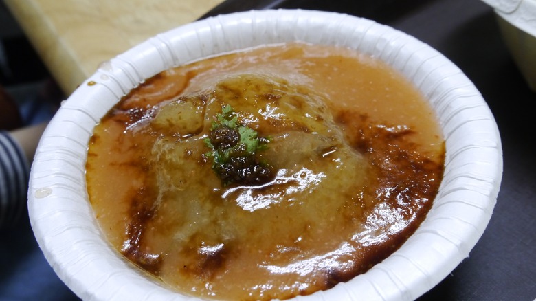 sauced Taiwanese meatball in dish