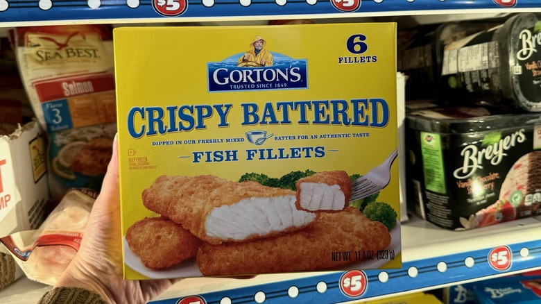Gorton's crispy battered fish fillets box