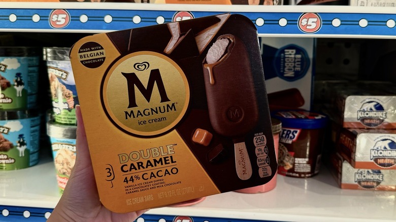 Magnum double caramel ice cream box