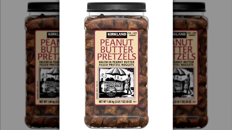 Kirkland Peanut Butter Pretzels container