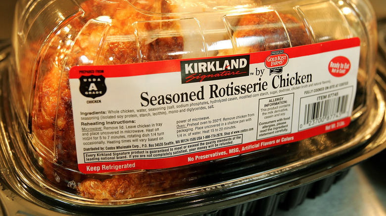 kirkland rotisserie chicken package