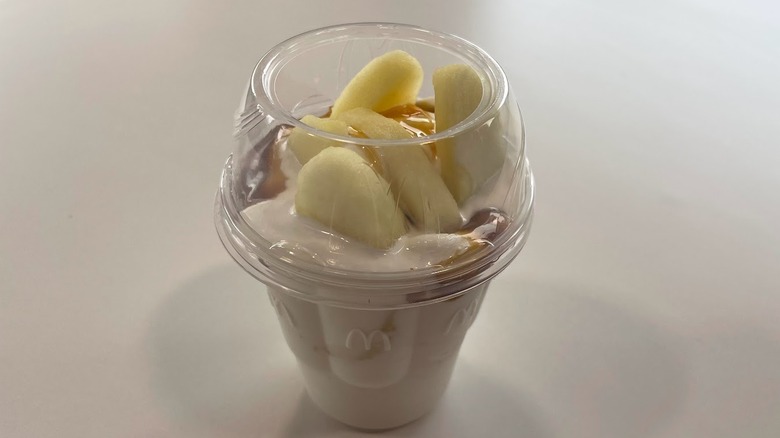 A caramel apple sundae from McDonald's