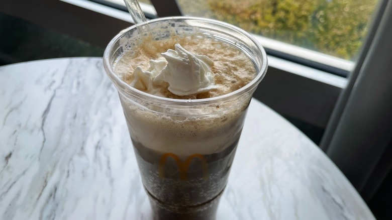 A soft serve float from McDonald's