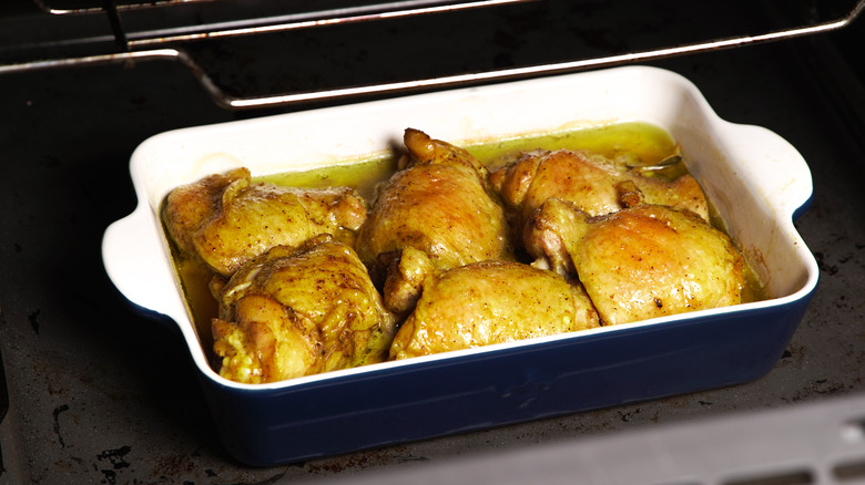 Chicken thighs in oven