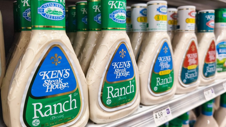 Ranch dressing on a store shelf