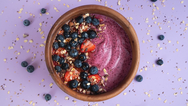 Frozen smoothie acai bowl