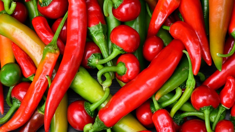 Hot assorted chilies