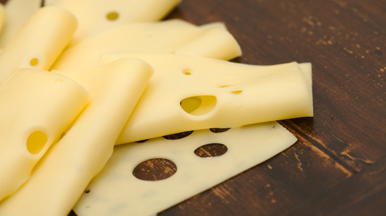 Slices of Swiss cheese