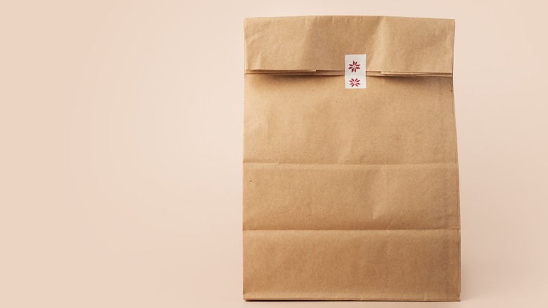 A brown paper lunch bag