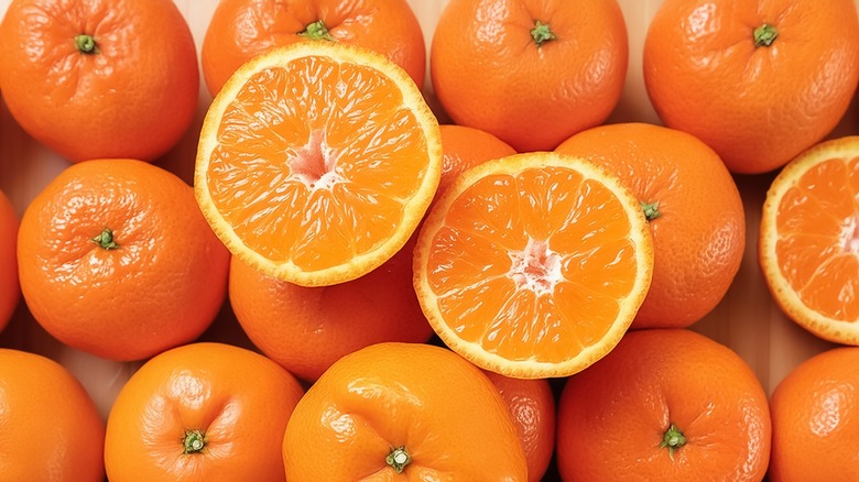 A bundle of mandarin oranges