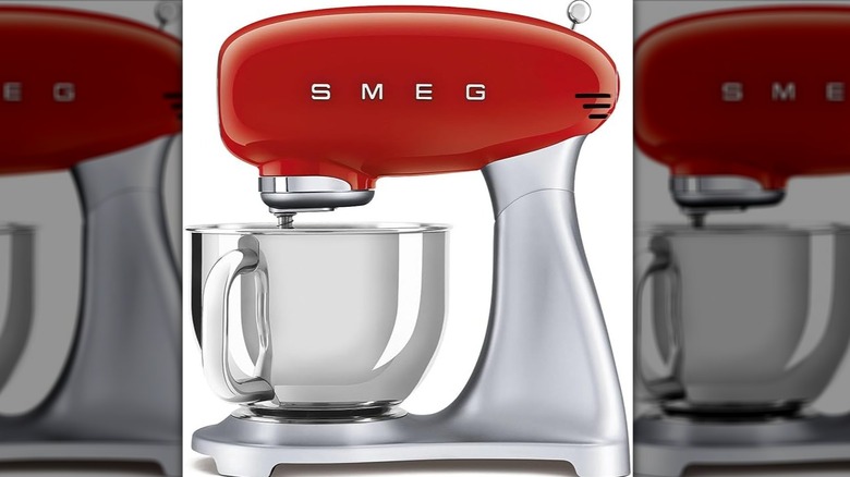 Red retro SMEG stand mixer
