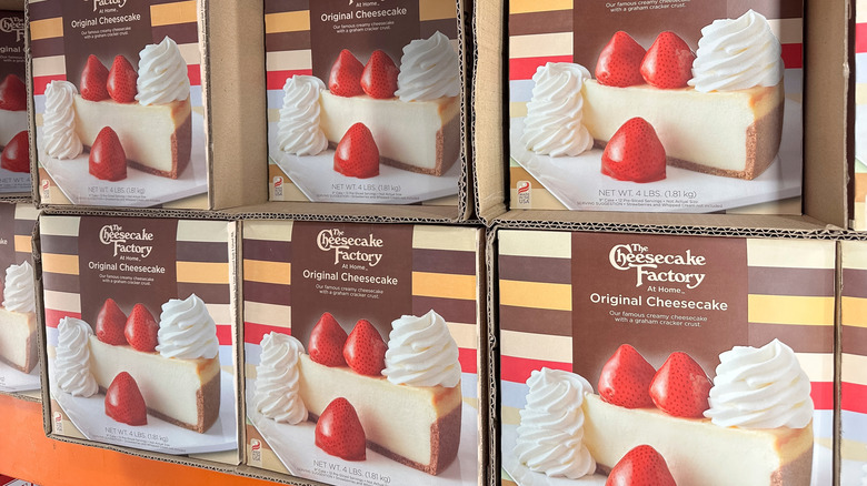 boxes of original Cheesecake Factory cakes